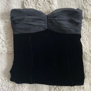 Black velvet corset top